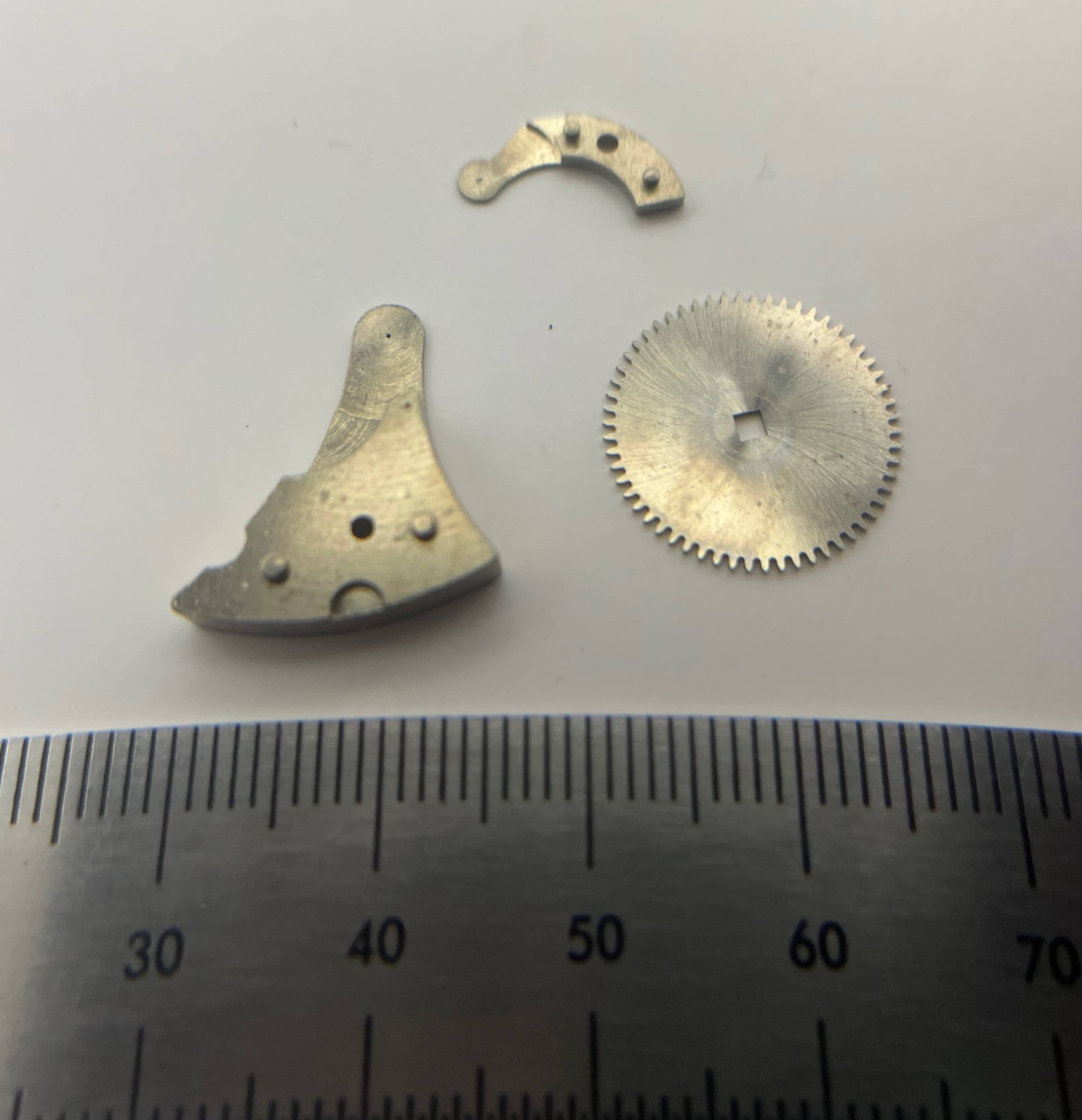 Heuer ref. 920 Stopwatch (AS 736) Escapement Bridges, Ratchet Wheel Parts