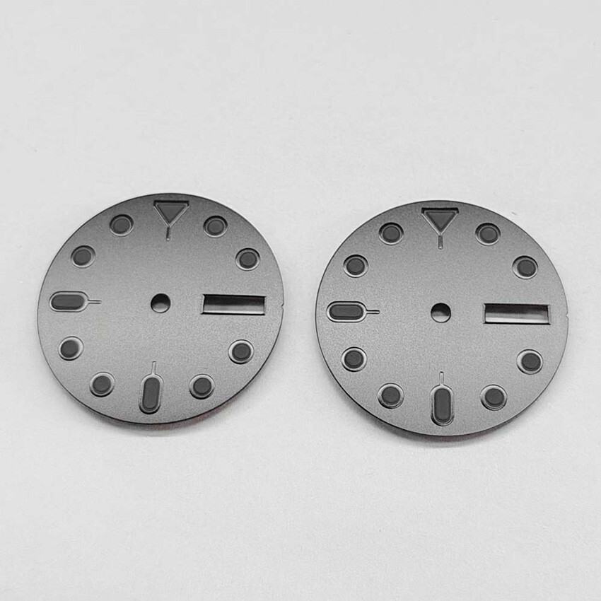 Black Dual Calendar Matte Black Dial Green Luminous for NH35/36/4R/7S Movement