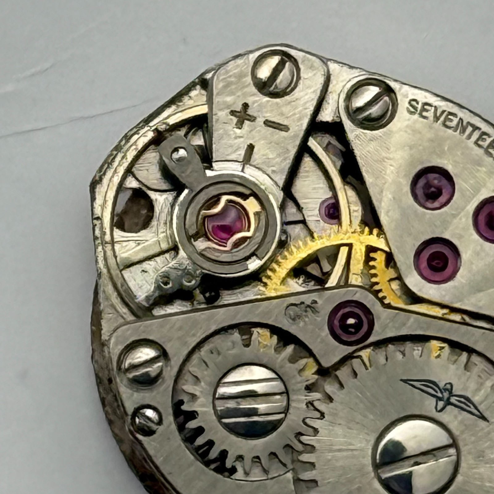 FHF 609 Watch Movement Rotary 17 Jewels Swiss Manual Wind Parts Repair 15.3mm