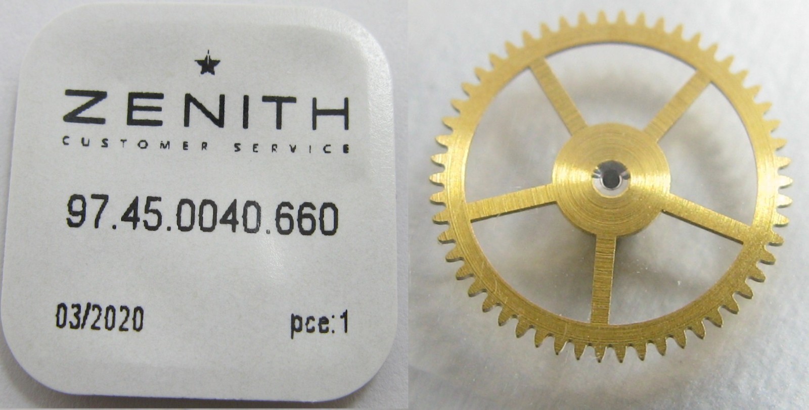 Zenith Elite 660 670 680 … Watch Parts 1481 sealed reduction wheel x1