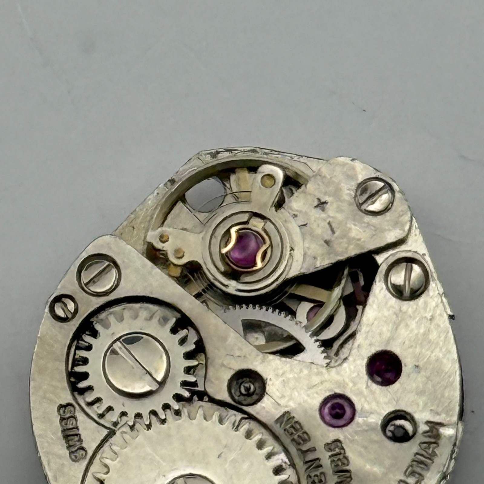 FHF 69-21 Watch Movement Waltham 17 Jewels Swiss Manual Wind Parts Repair 15.3mm
