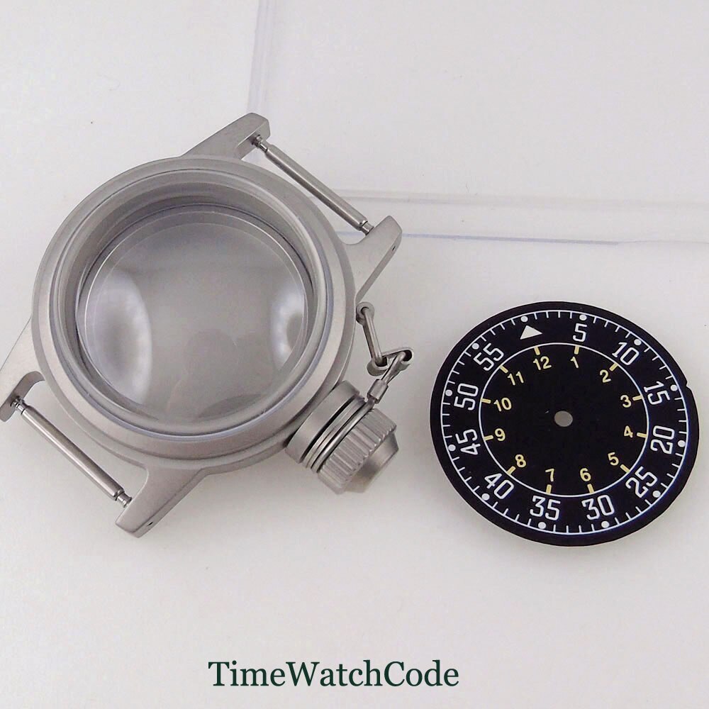 36mm Sandblasted Watch Case Domed Sapphire Crystal for NH35 ETA2824 PT5000 20ATM