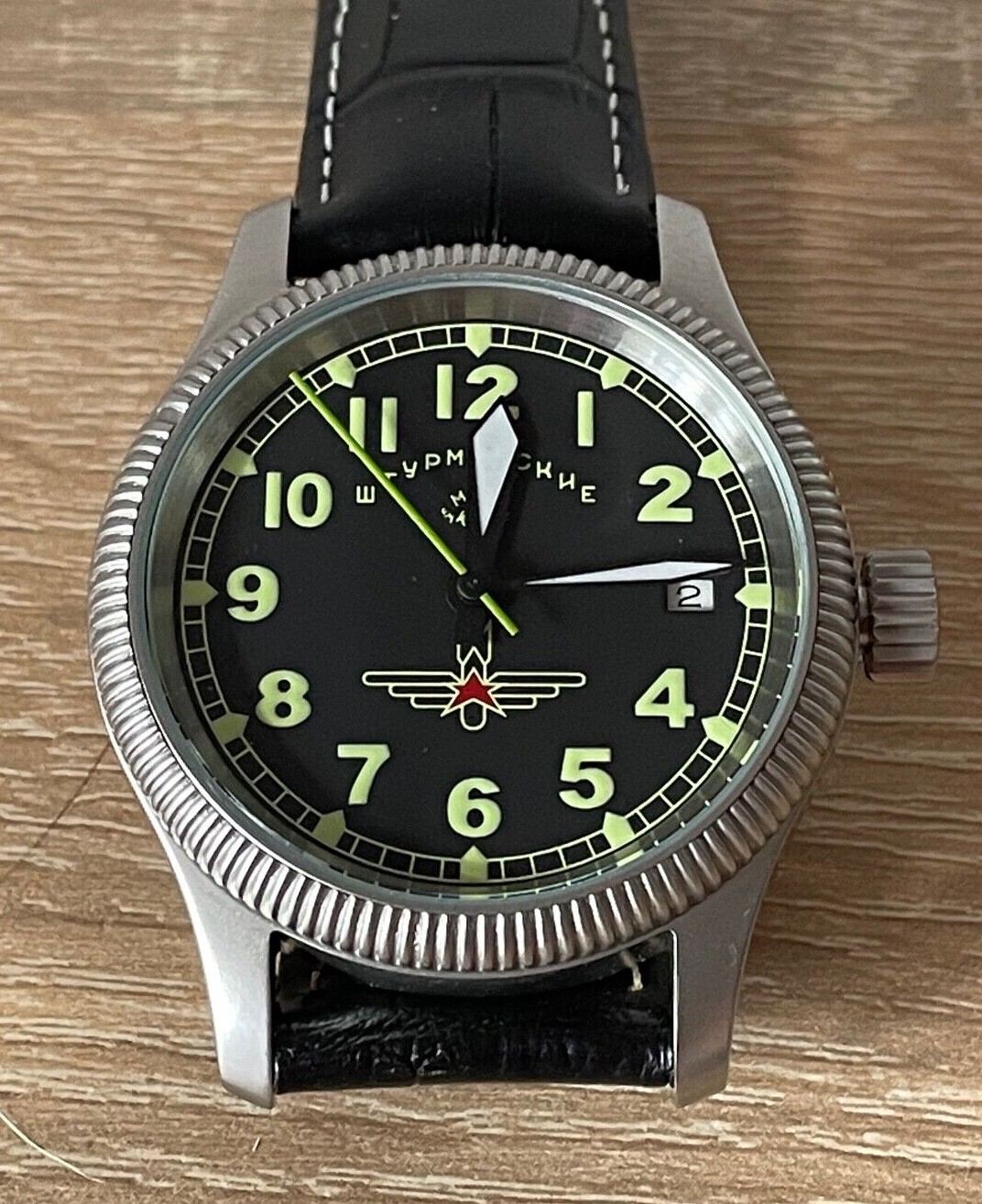 POLJOT SHTURMANSKIE USSR new case steel WRISTWATCH marriage