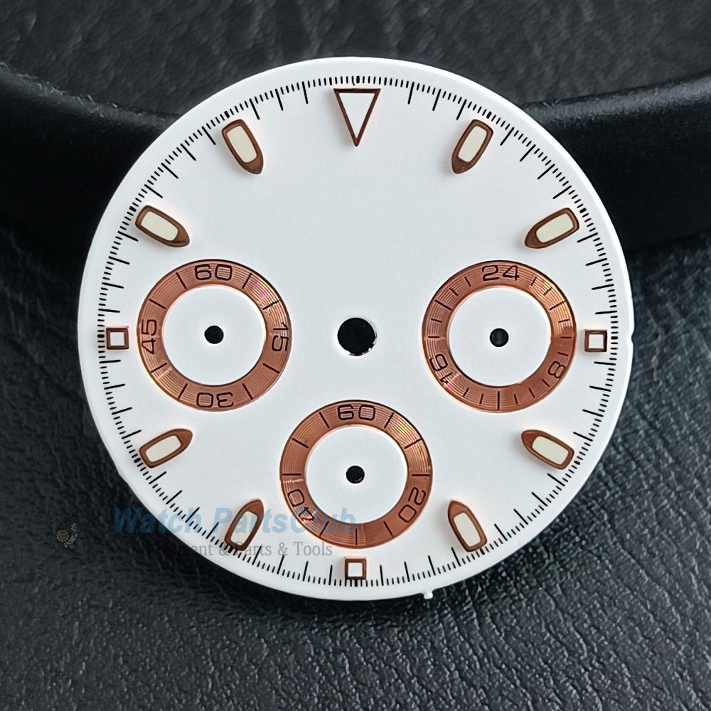 Green Luminous VK63 Dial 29.5mm Panda Dial For VK63 Movement-Watch Parts