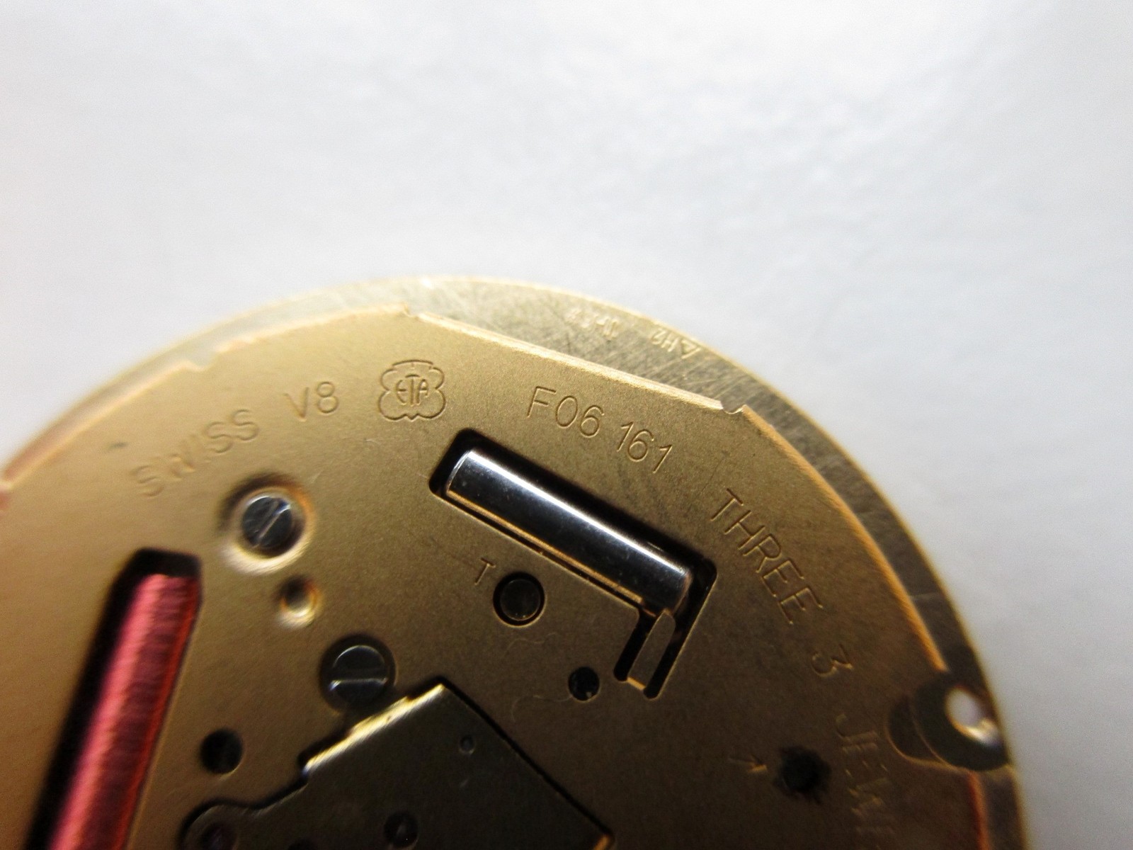 ETA cal. F06.161 Swiss quartz watch movement 3 jewels – date at 3