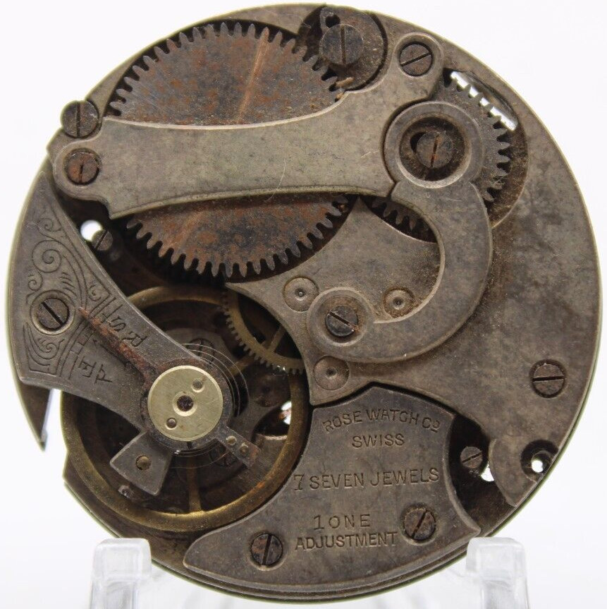 ROSE WATCH CO. POCKET WATCH MOVEMENT SWISS 7j 40.4mm (LA2)