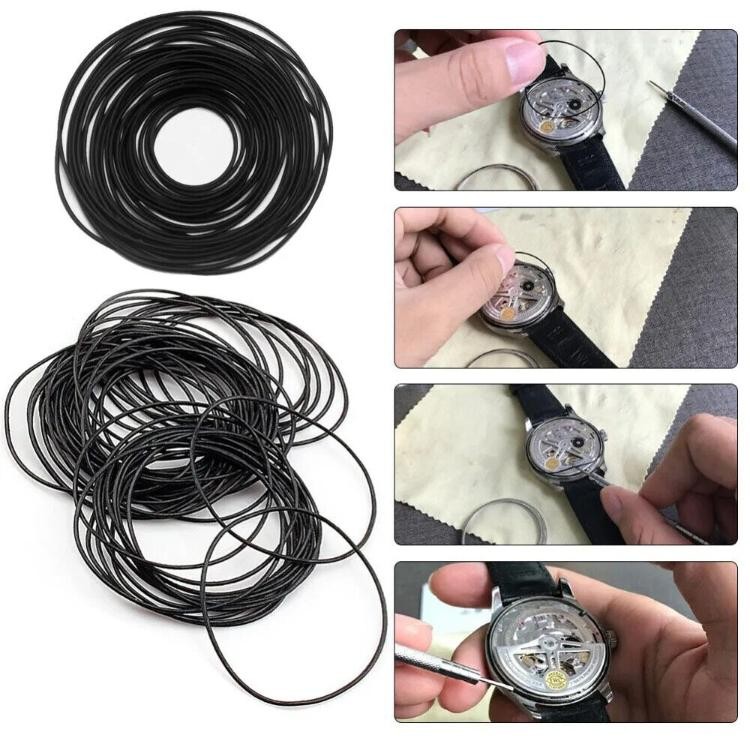 0.5 0.6 0.7 0.8mm Gasket Sealing O-Ring Watch Back Cover 13-40mm Rear Seal Ring