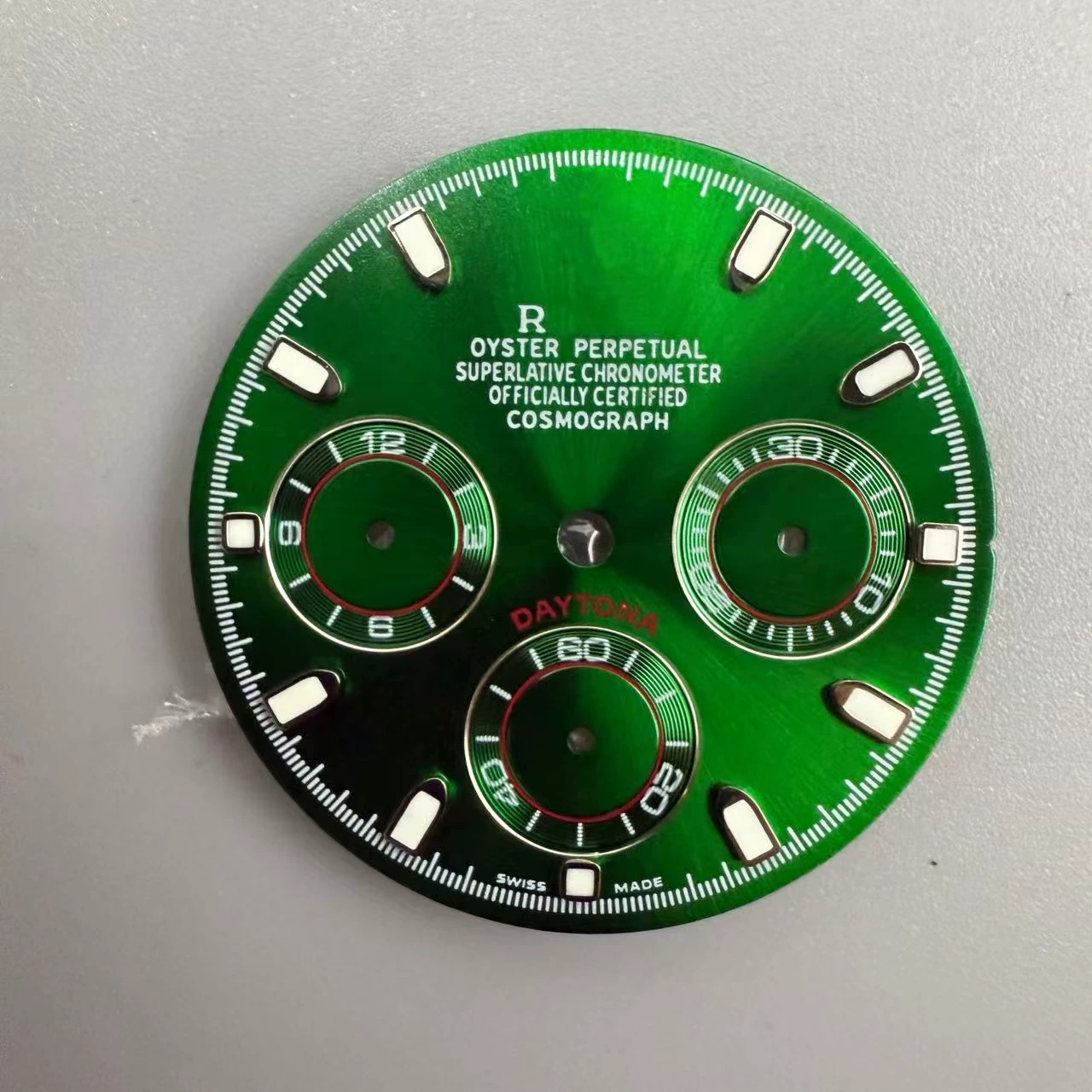 29.5mm Multi-functional Watch Dial Green Luminous For VK63 Movement Watch Parts