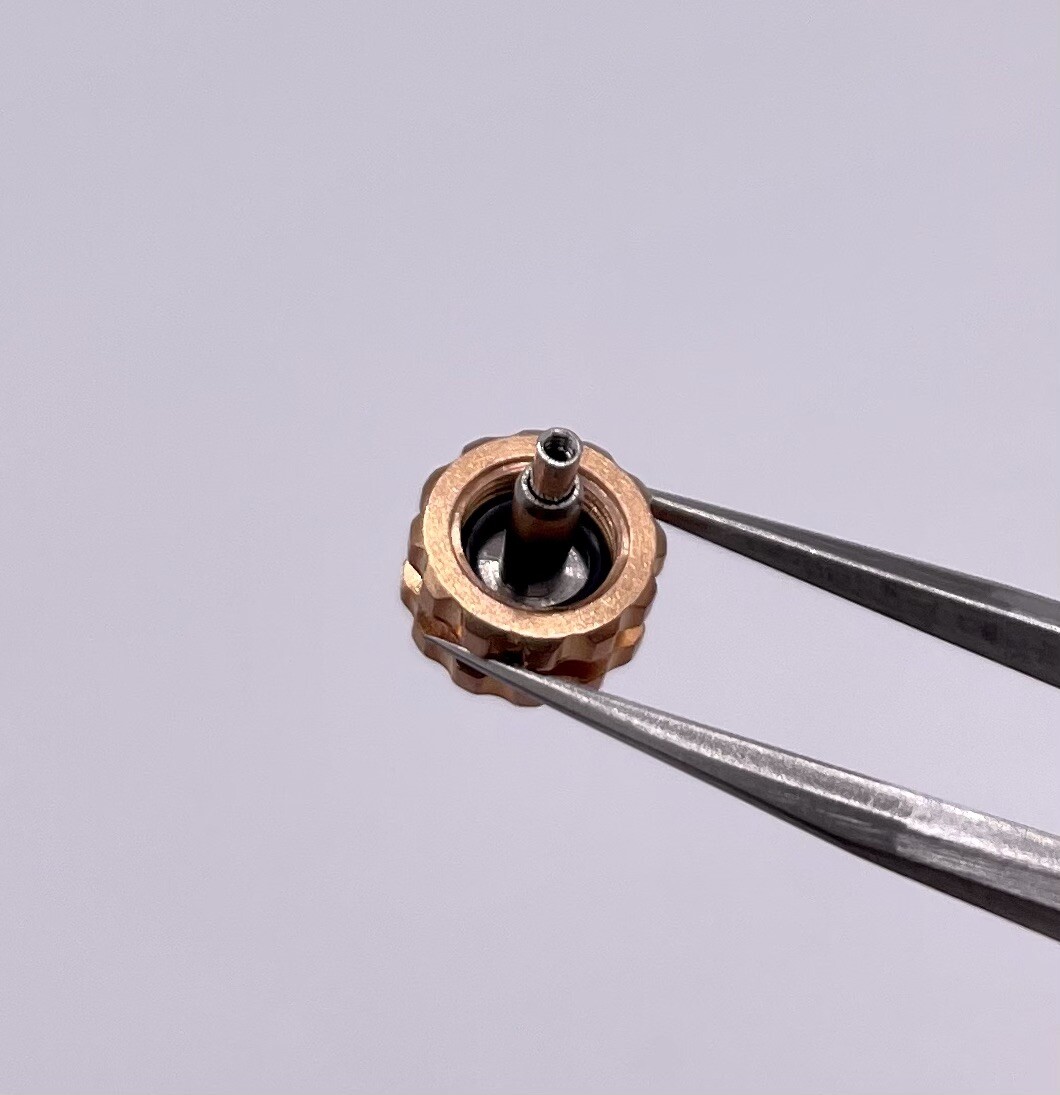 New Generic 7.0mm Rose Gold Color Crown/Tube Part To Fit Tag Heuer Watch