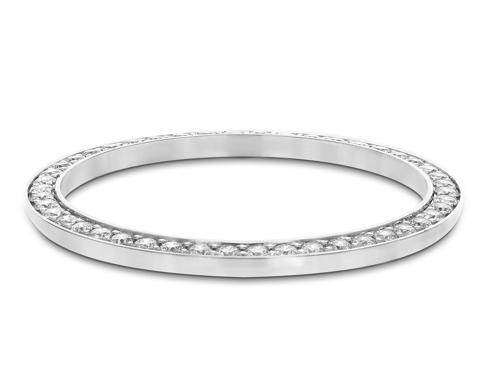 1.50CT BEAD SET LAB CREATED DIAMOND BEZEL FOR ROLEX 36MM DATEJUST ALLOY STEEL