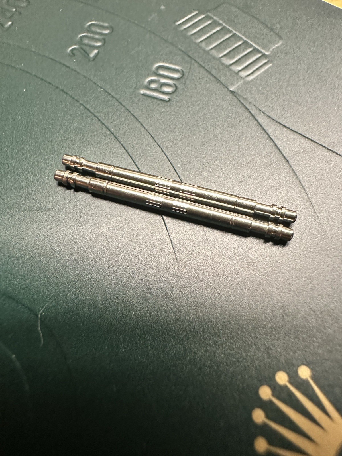 Genuine Rolex White Gold Spring Bars Pair for 228239