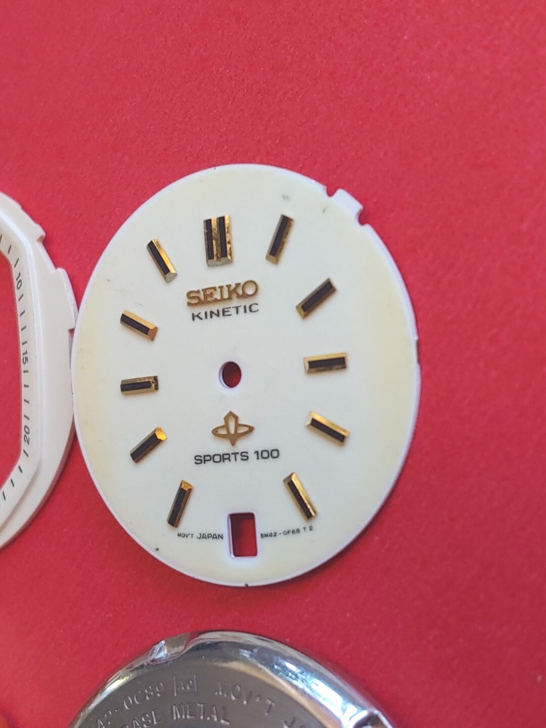 Rare Seiko Kinetic 5M42 0F68 T 2 Dial, 0C89 Case. Dial, Case,Crown, Caseback.