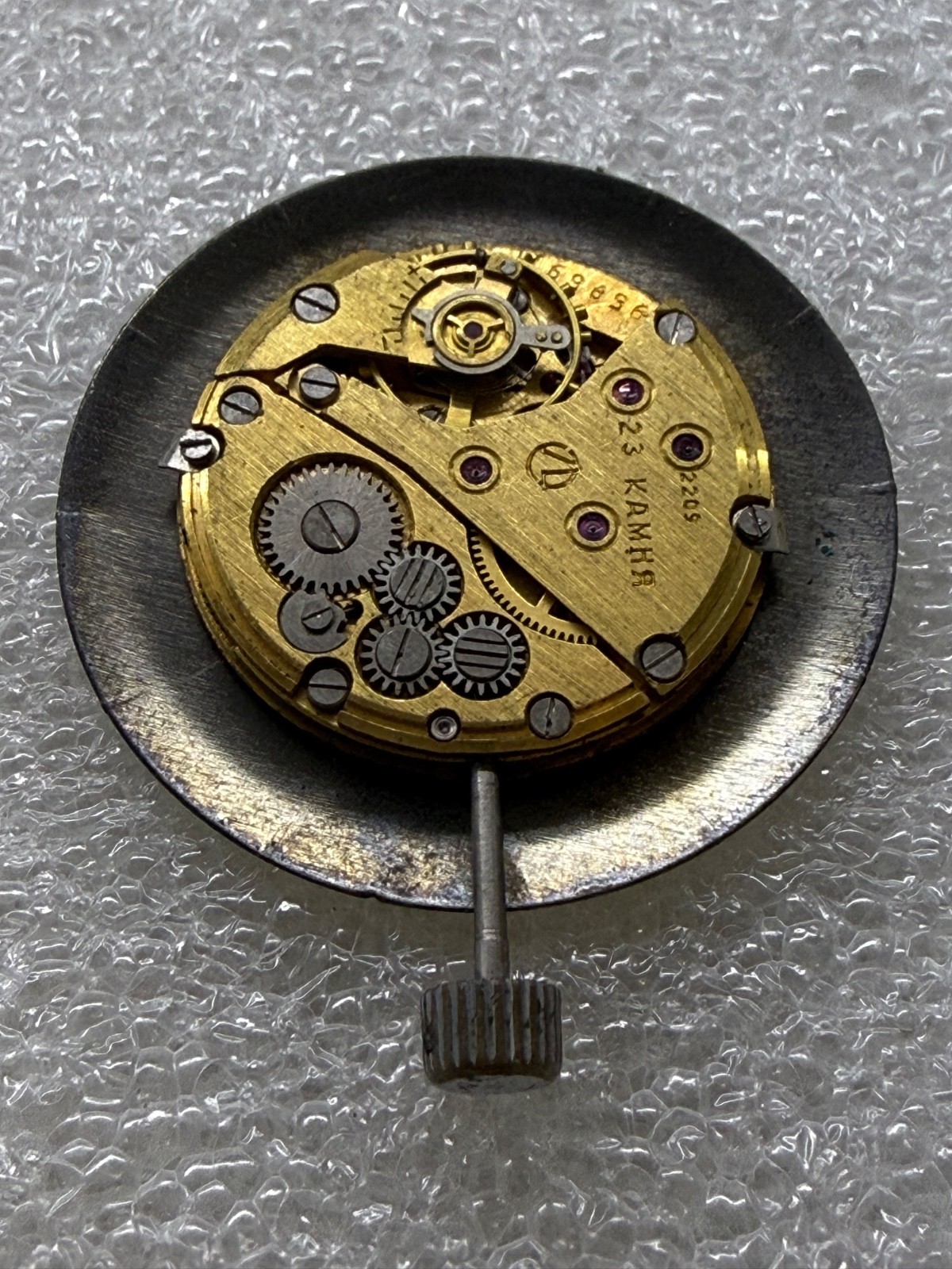 USSR SEKONDA de LUXE movement 2209 caliber Gold Plated watch mechanism FOR PARTS