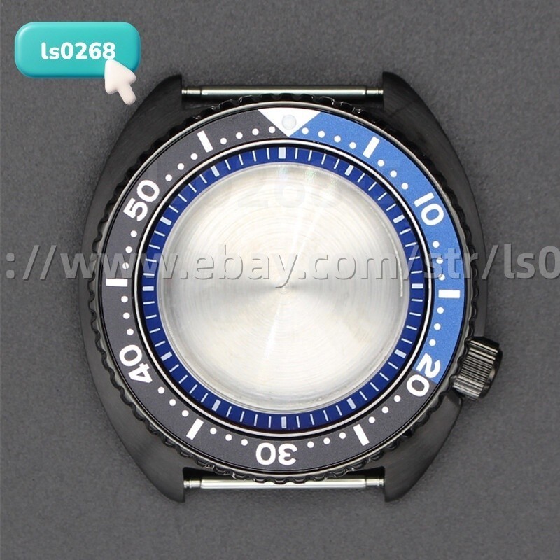 45mm Watch Case+Sapphire Crystal Glass For Nh35 Nh36