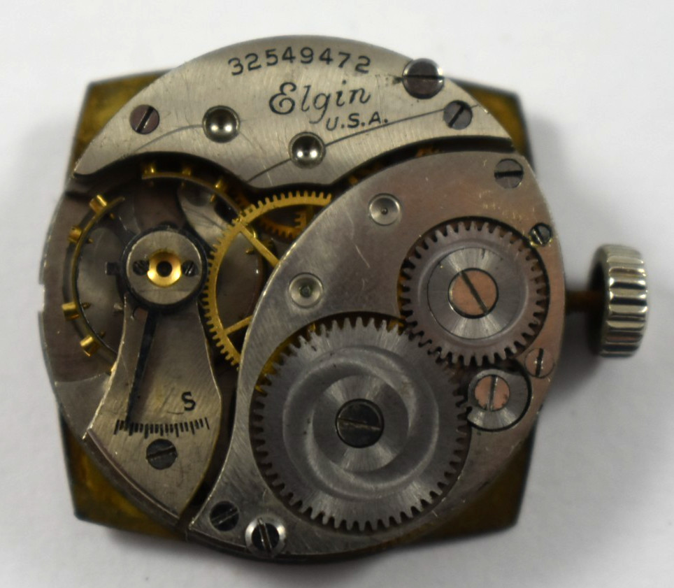 Vintage Elgin Manual Wind 485 4/0s 7J Wrist Watch Movement lot.qf