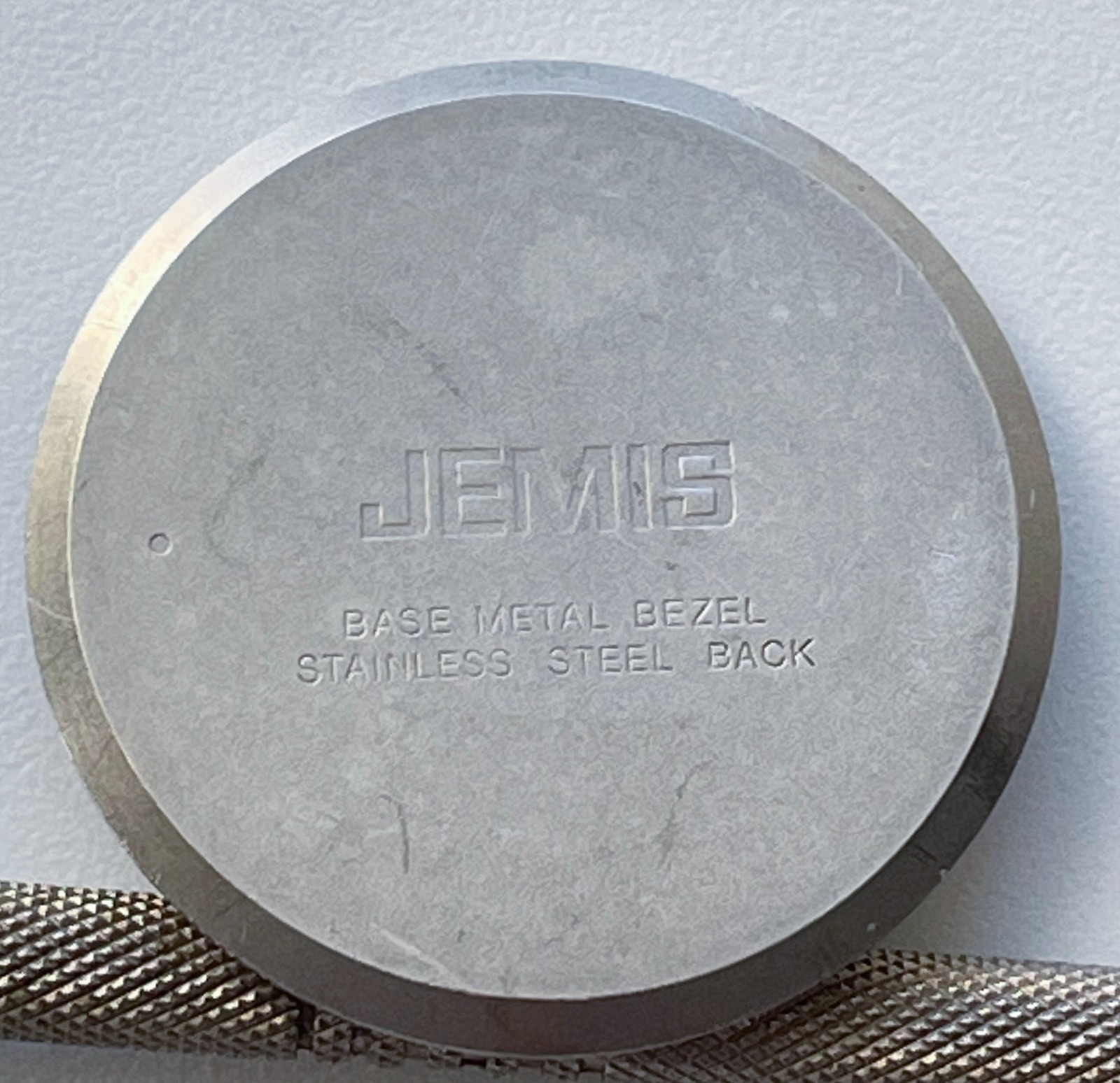 Vintage Jemis Watch Case By Seiko Men 35.8mm Silver Tone Stainless Steel Back