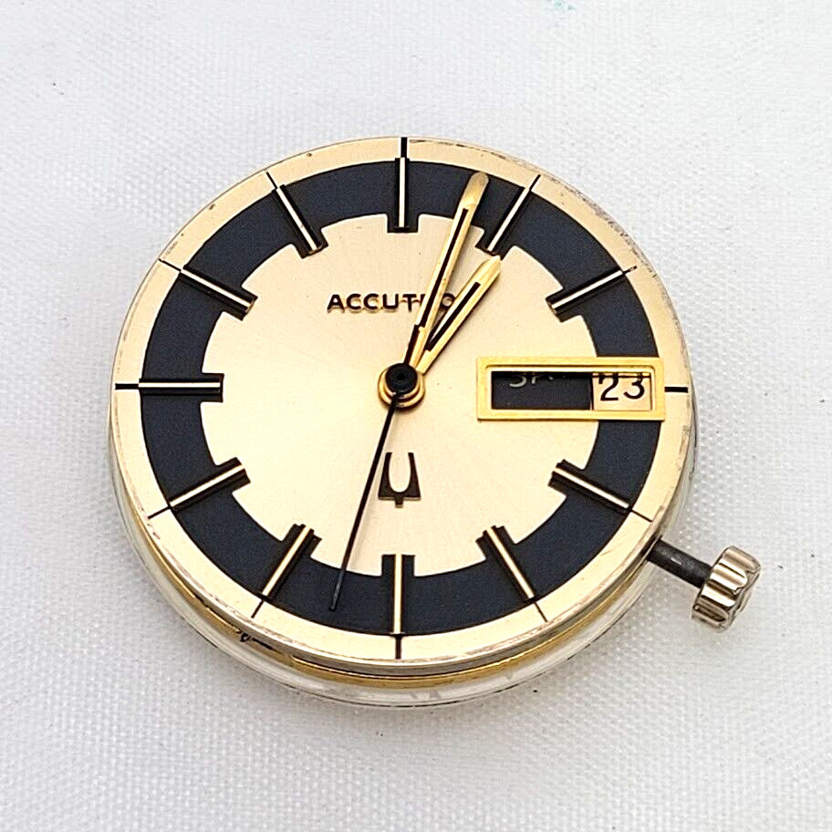 🔥🔥 BULOVA ACCUTRON – Movement + Dial + Crystal + Back Gasket & Retaining Ring!