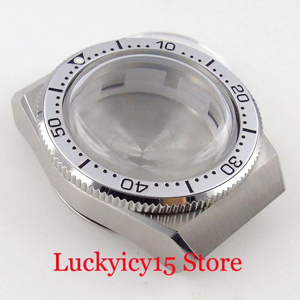 High Quality 40.5MM Watch Case Fit NH35A NH36A Movement Automatic Silver Watch