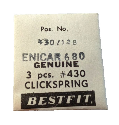 Enicar 672 678 680 210 1503 Click Spring watch part #430/128 (3-pack)