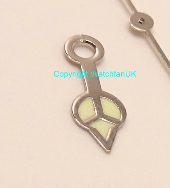 3 Watch Hands With Green Lume 1.2mm/0.7mm/0.2mm Fits Quartz ETA #A84-11
