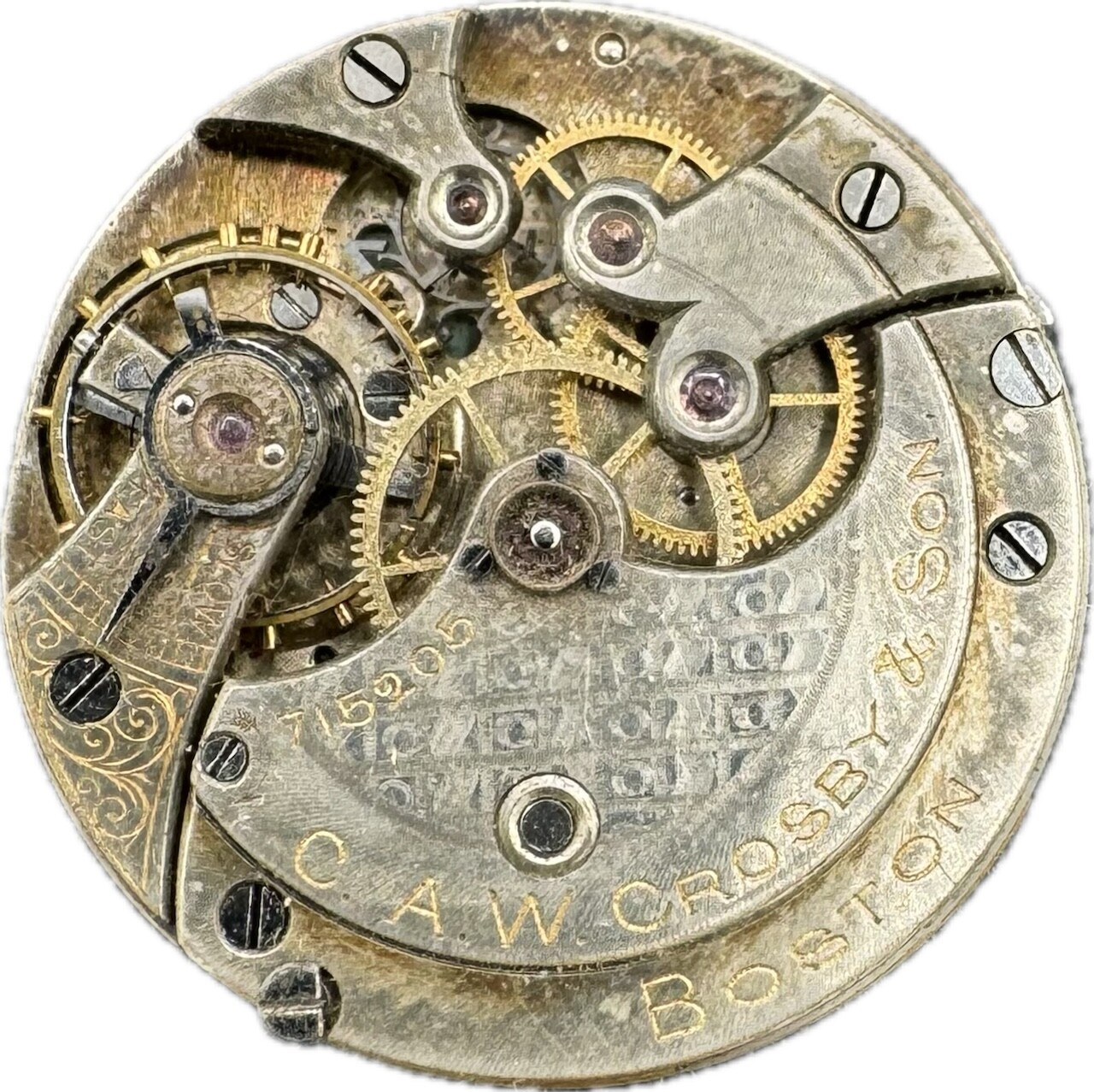 Antique 29.5mm Longines Crosby Mechanical Pocket Watch Movement Swiss