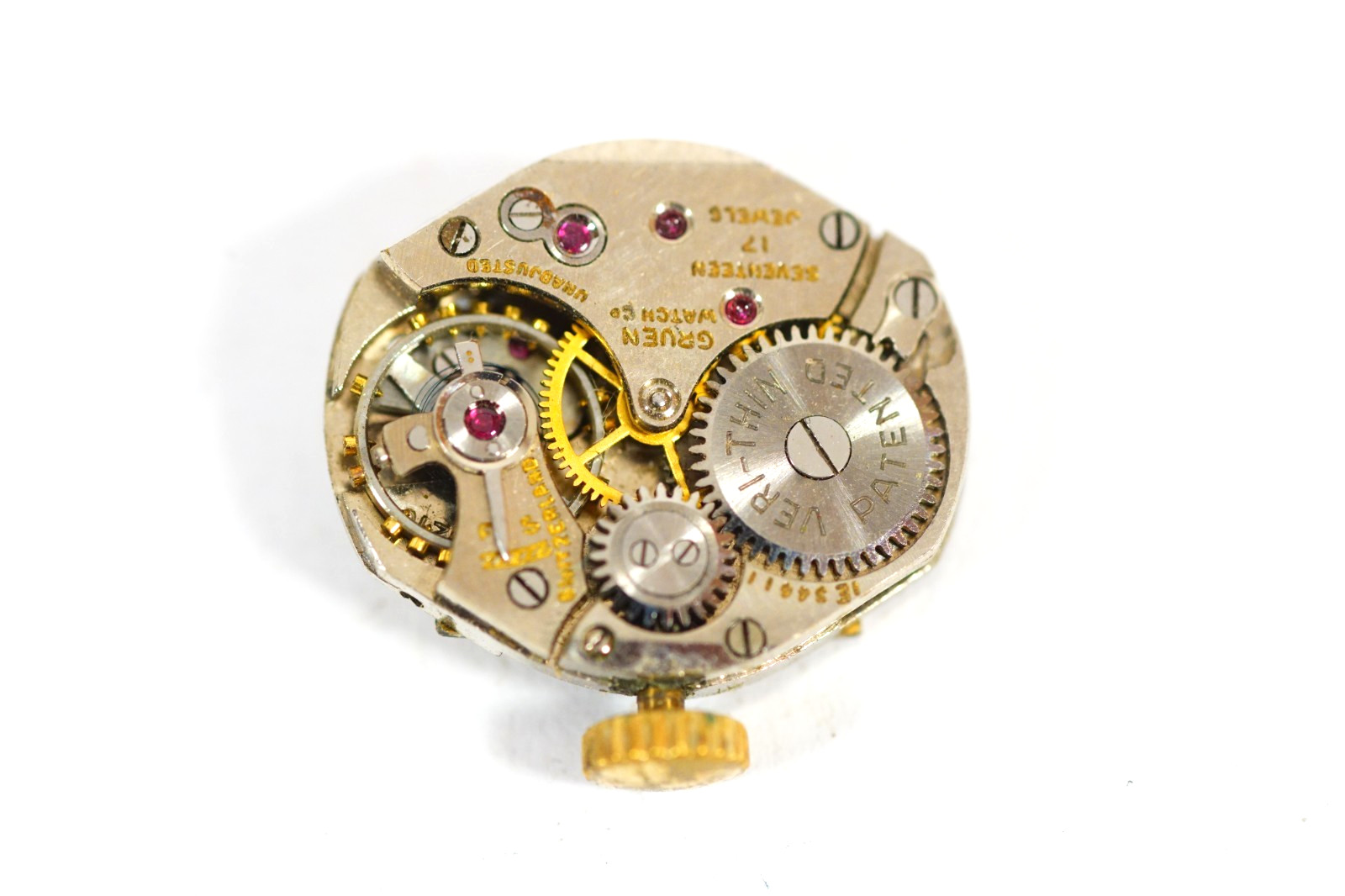 GRUEN Veri-Thin Watch Cal. 215 Movement 15 Jewels GRUEN Wristwatch Parts/Repair