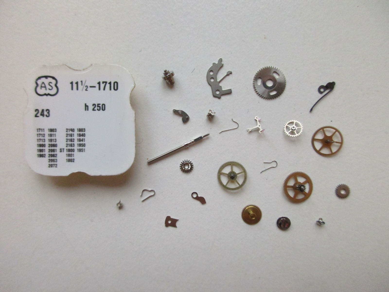 AS A. Schild 11½”‘ cal. 1710 1711 1712 Swiss watch movement part – choose
