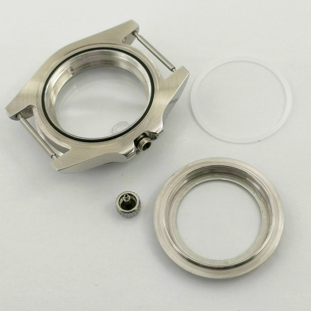 40mm Sapphire Watch Case Steel Rose Gold ceramics Bezel Fit NH35 NH36 Movement