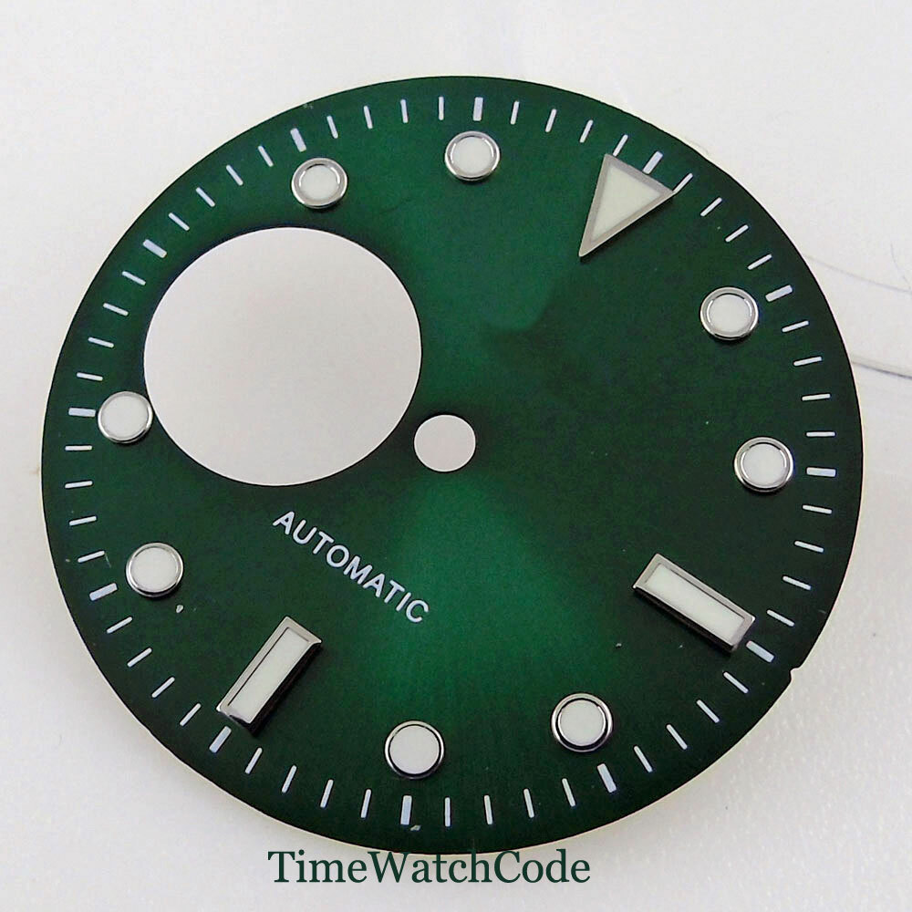 Fit NH38A 29mm Watch Dial Watches Face With Hands Luminous Blue/Black/Green/Gray
