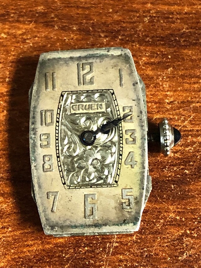 Gruen 153 Watch Movement Guild 15 Jewel For Repair
