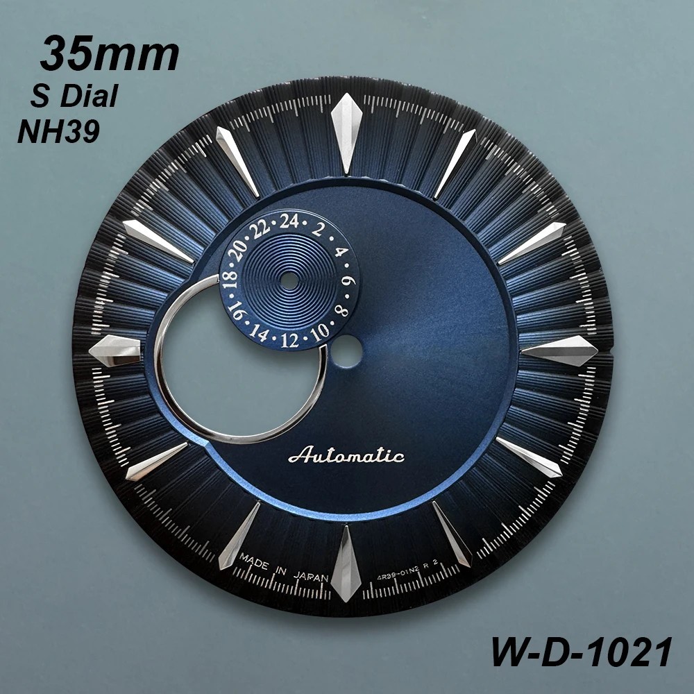35mm Watch Dial Vertical Stripe For NH39 Cocktail S Dial Movement Hollow