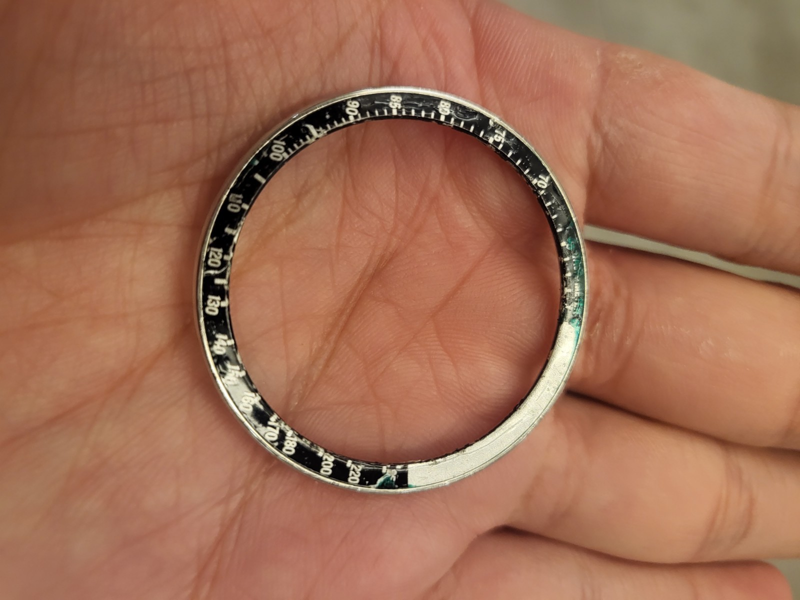 Seiko original bezel 6139-6040 silver ghost