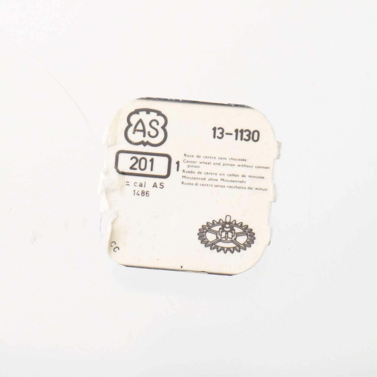 AS A Schild Cal 1130, 1486 Watch Center Wheel Part #201 Watchmakers NOS (C16D4)