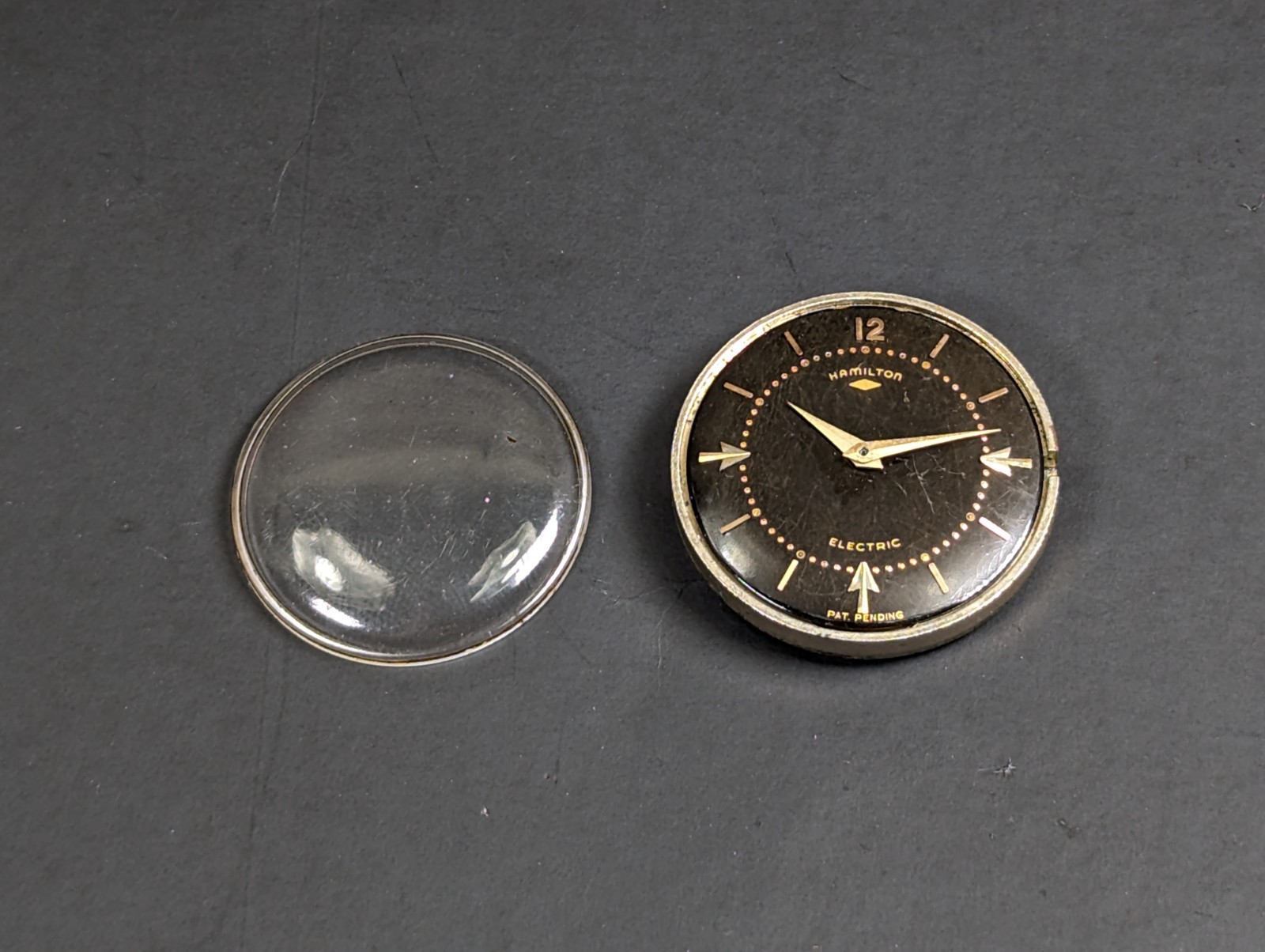 Vintage Hamilton Van Horn 500 Electric Dial & Partial Movement For Parts/Repair