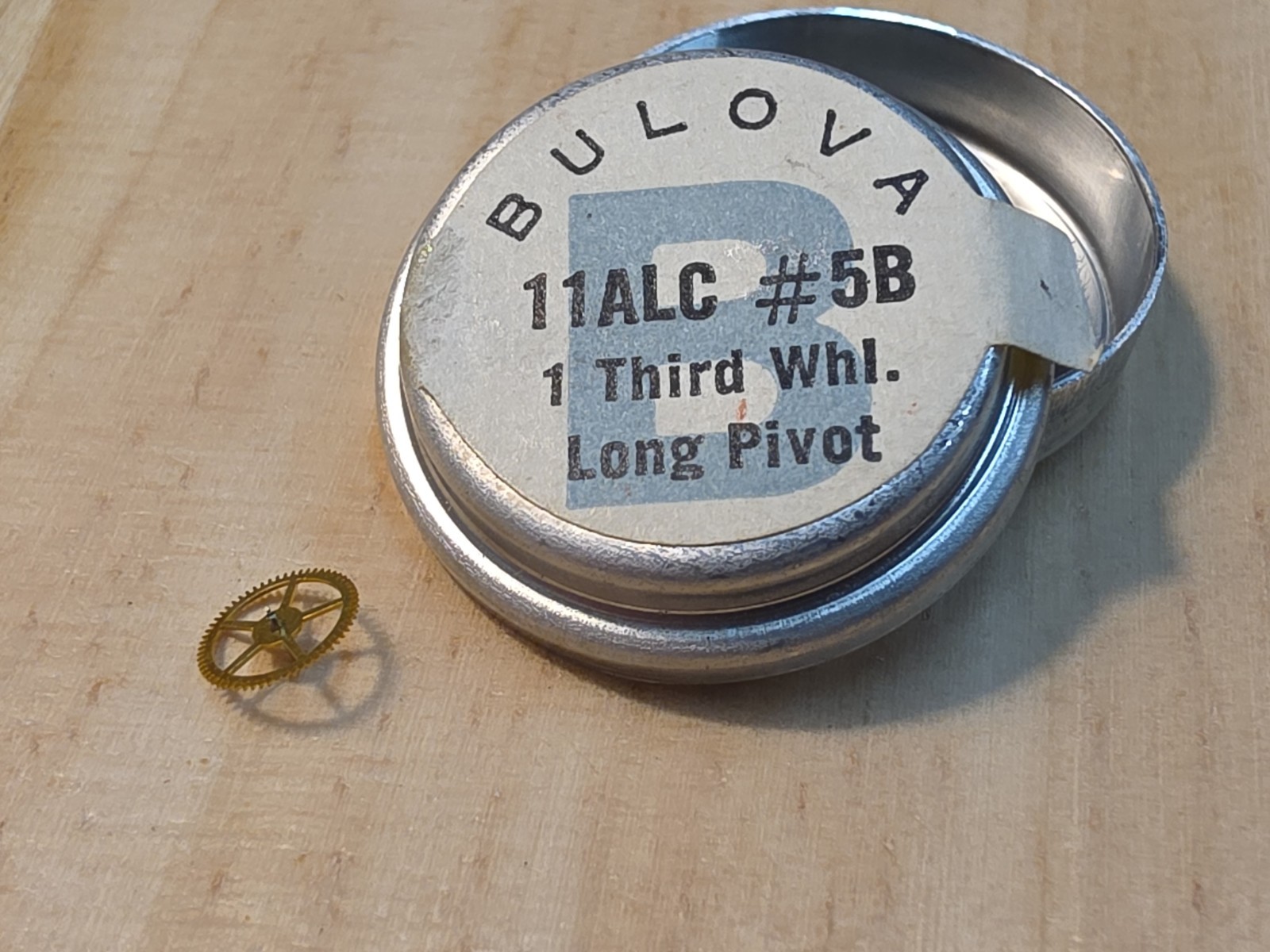 Factory NOS Bulova 11ALC PN 5B Third Wheel Long Pivot