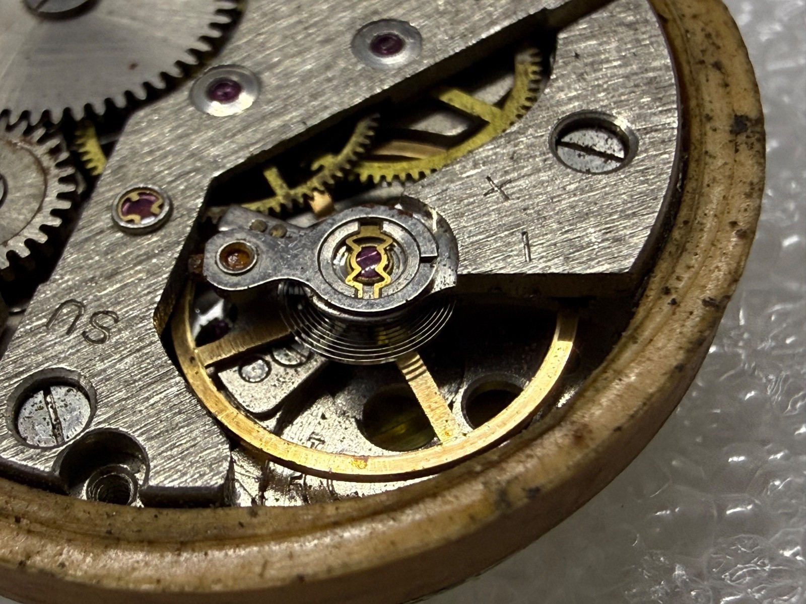 Watch movement USSR Raketa Cal.2628 plus Dial. For parts .