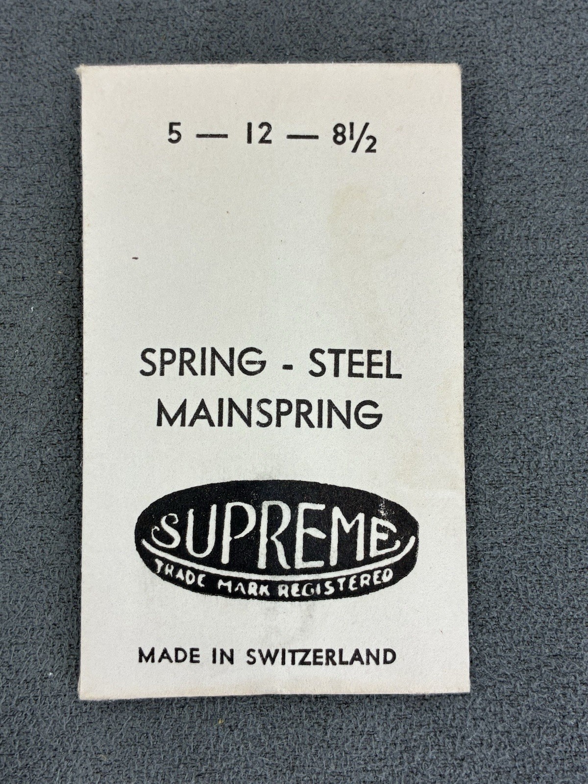 NOS Swiss Watch Mainspring MS-512C Dennison 5×12 x8 1/2 Metric 1.4x.09