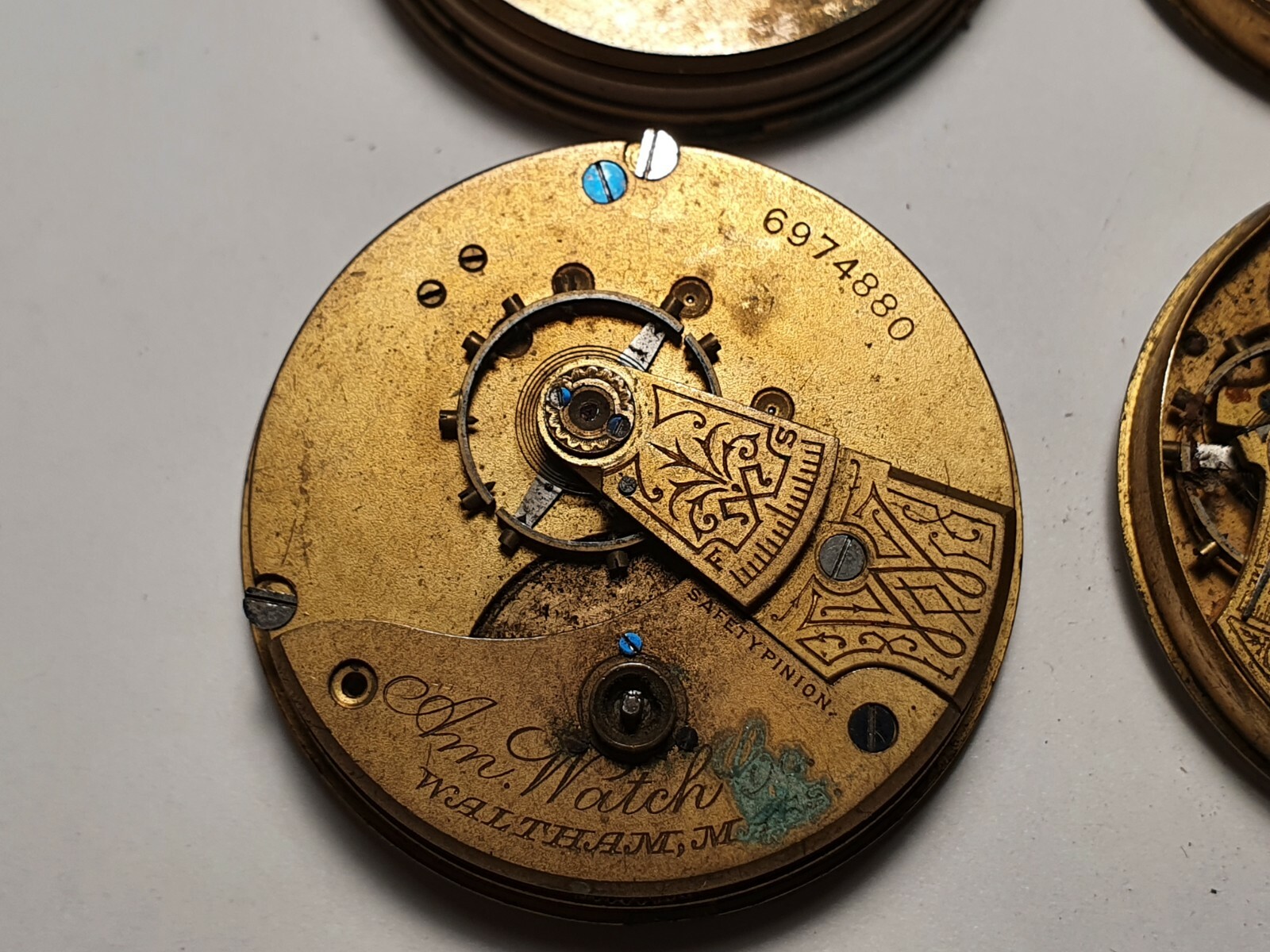 American Waltham pocket watch movements for parts