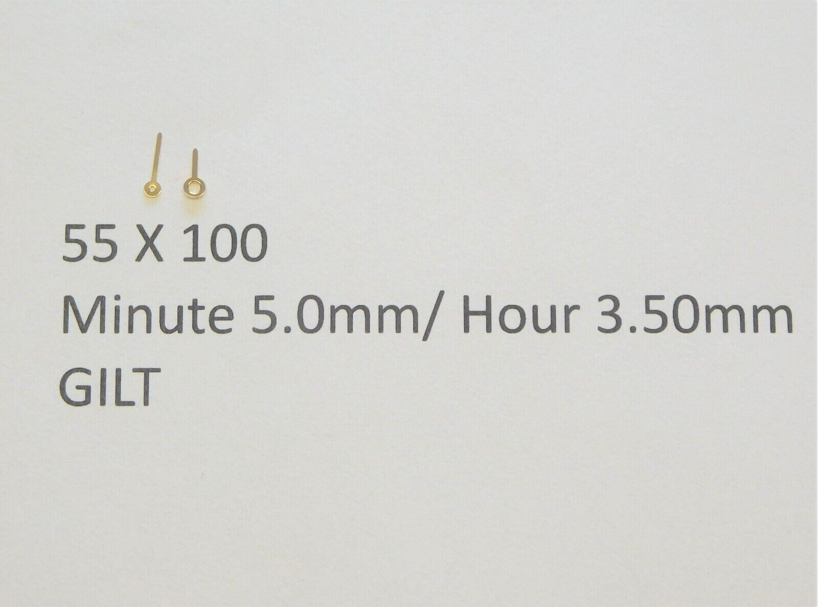 Watch hands 55 x 100 choose finish + length Swiss made x 1 pair FREE POST