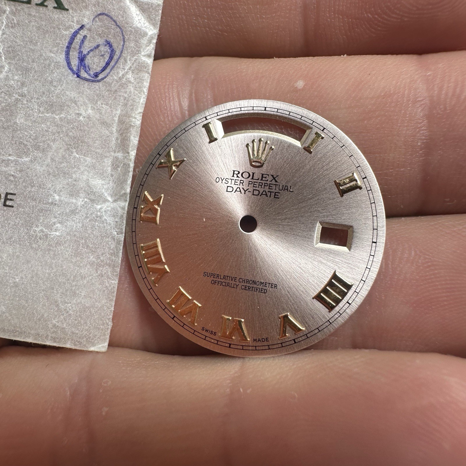 Rolex 118205 Day Date Pink Gold Dial Salmon Roman NOS