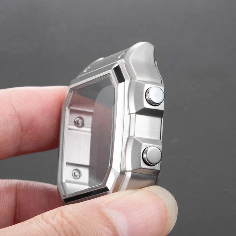 All Metal Watch Case for Ca.sio AE1200 3299 Silver Glass Waterproof Ring Genuine