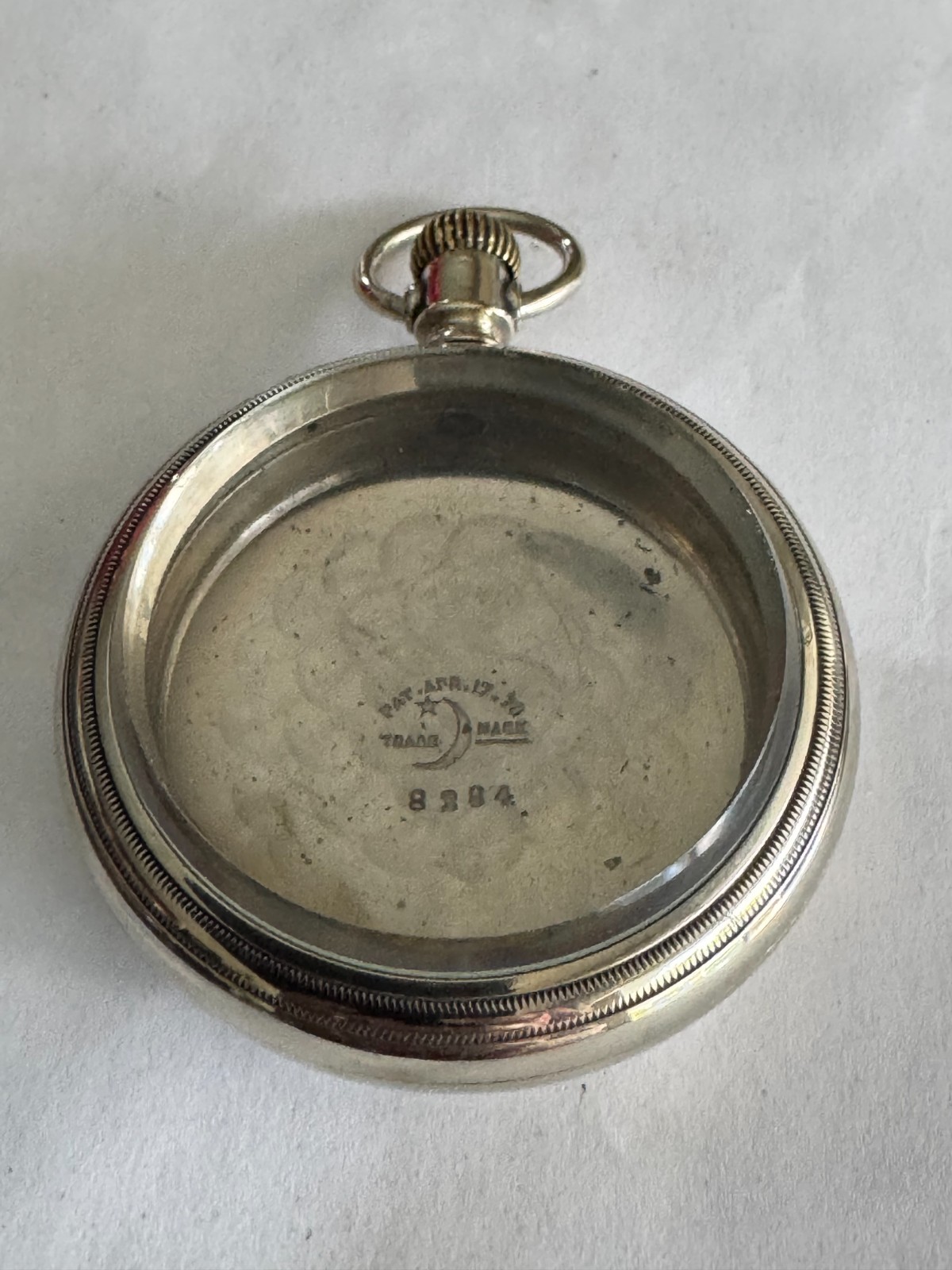 VINTAGE 18 SIZE CRESCENT SWINGOUT STYLE POCKET WATCH CASE PENDANT & LEVER SET