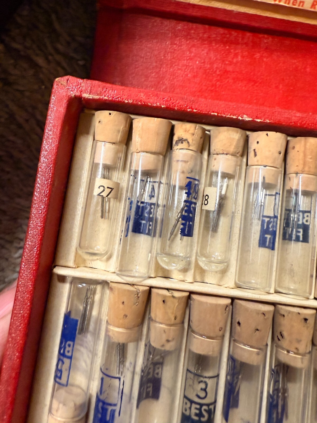 Vintage Case of Best Fit Benrus 9C2 Watch Stems Swiss Parts Screws w/ Vials