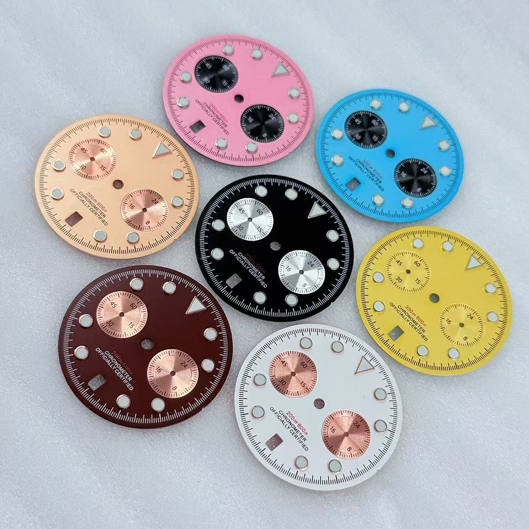 32.5mm VK64 Dial Green High-luminous Suitable for VK63/VK64 Movement Watch Parts