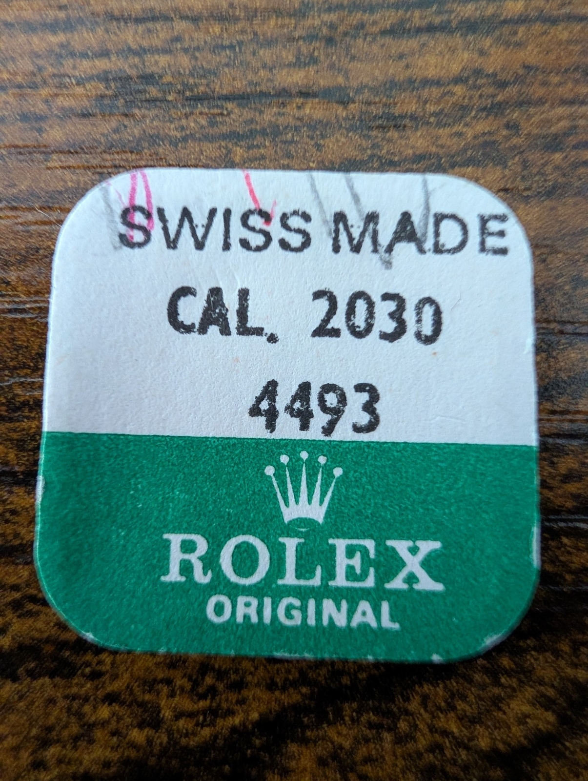 ROLEX-CAPJEWEL-FACTORY SEALED-CAL 2030 PART 4493