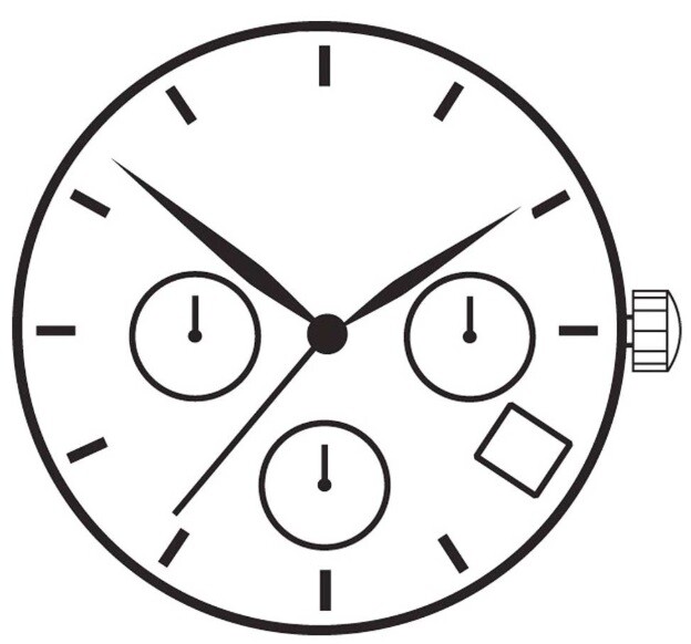 Watch Movement Ronda 5040 D Date @ 4 Far East Assembled