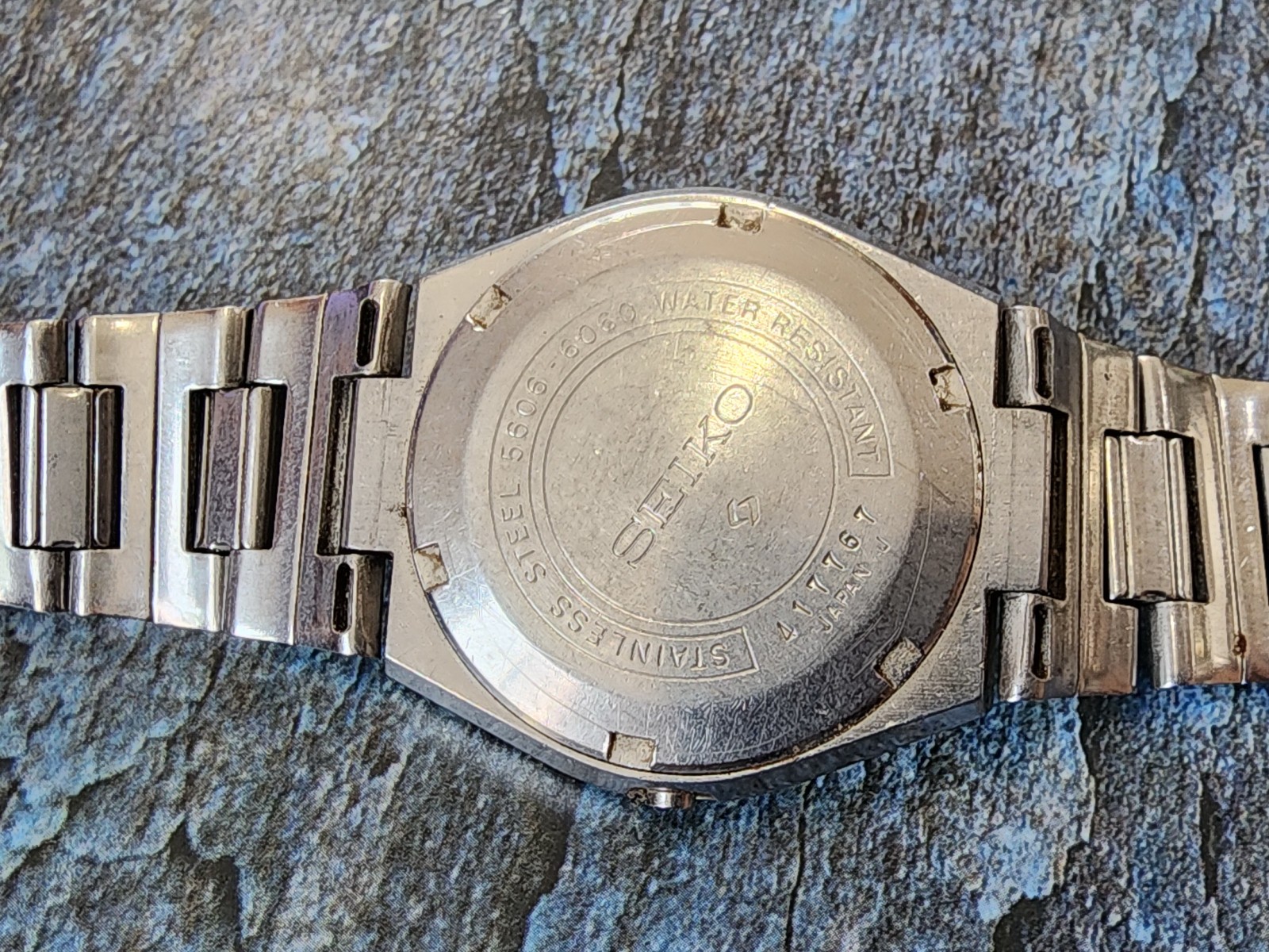 CASE VINTAGE SEIKO 5606-6060 Lord Matic LM AUTOMATIC FOR PARTS REPAIR RESTORE.