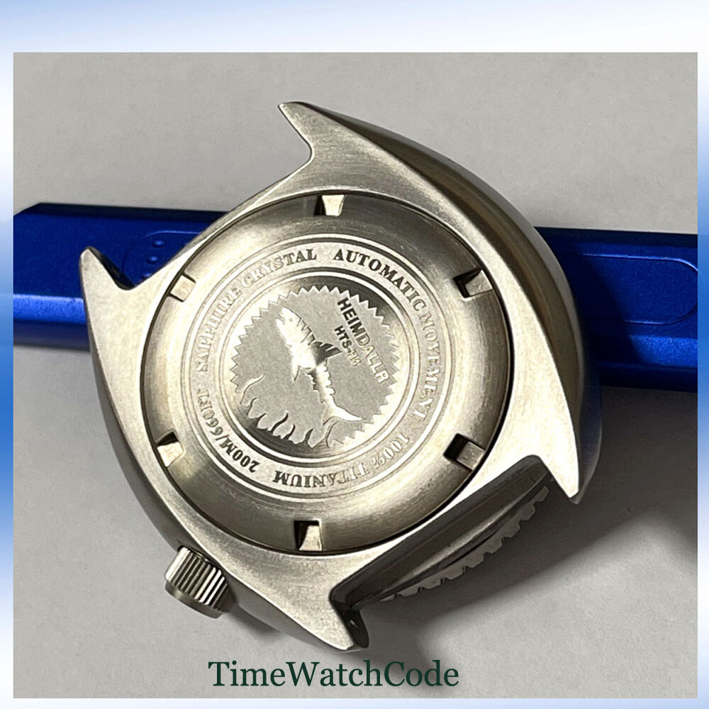 Titanium Sapphire Watch Case Fit For NH35A NH36A Modified AR Coating 200m Diving