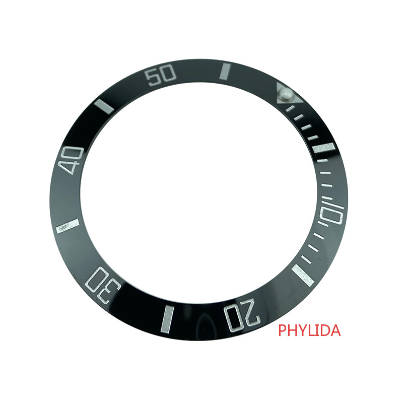 Lumed Pip 40mm Black Gold/Silver Ceramic Bezel Insert For Sea-dweller SUB STYLE