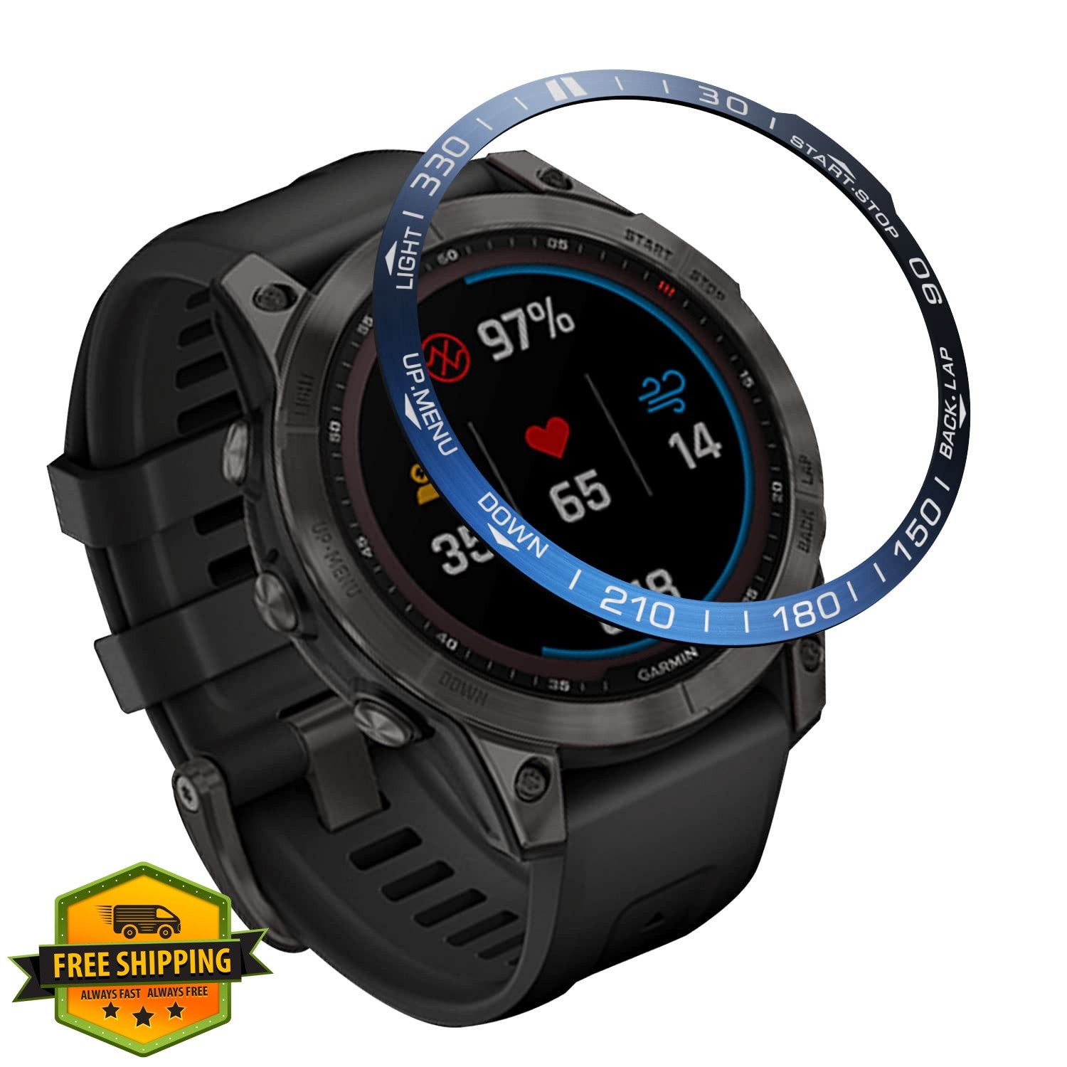 AISPORTS Bezel Styling Compatible for Garmin Fenix 7 Bezel Ring Adhesive Cove…